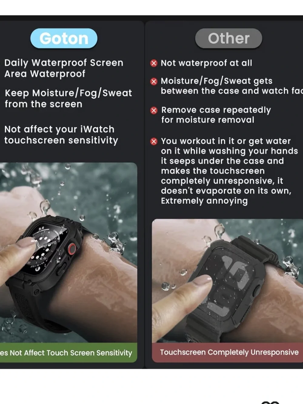 Band with Bumper Face Cover FITS: Apple Watch SE 3/SE 2/SE Series 6,5,4 (44mm)